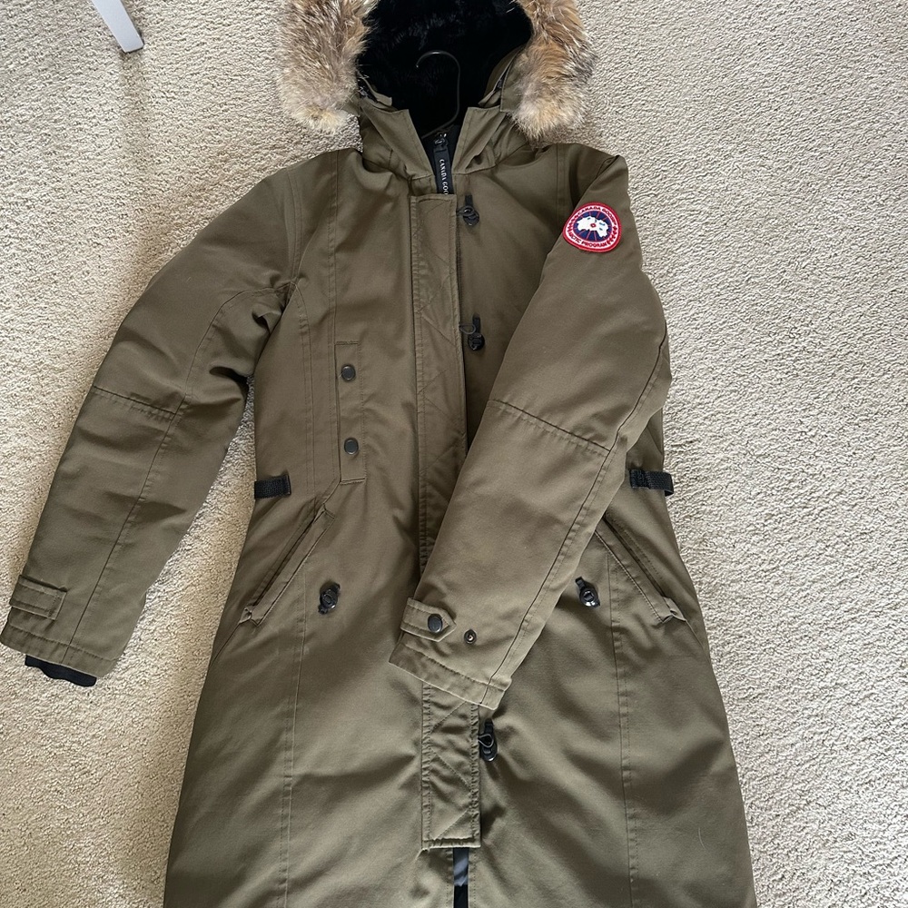 Canada Goose Green Kensington slim cut jacket